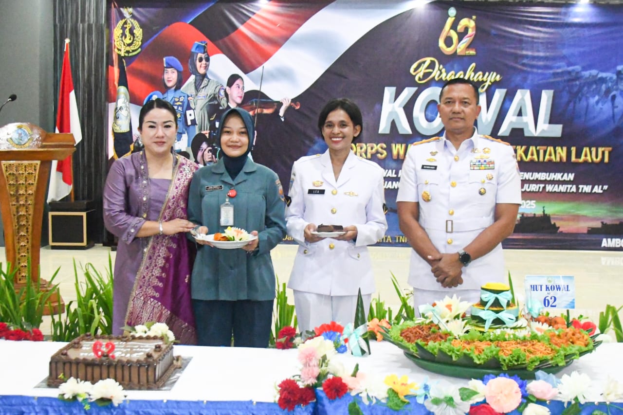 Didampingi Ketua Korcab IX DJA III, Brigjen Suwandi Ikuti Tasyukuran Peringatan HUT Kowal Ke-62 di Gedung Manggala Loka Lantamal IX