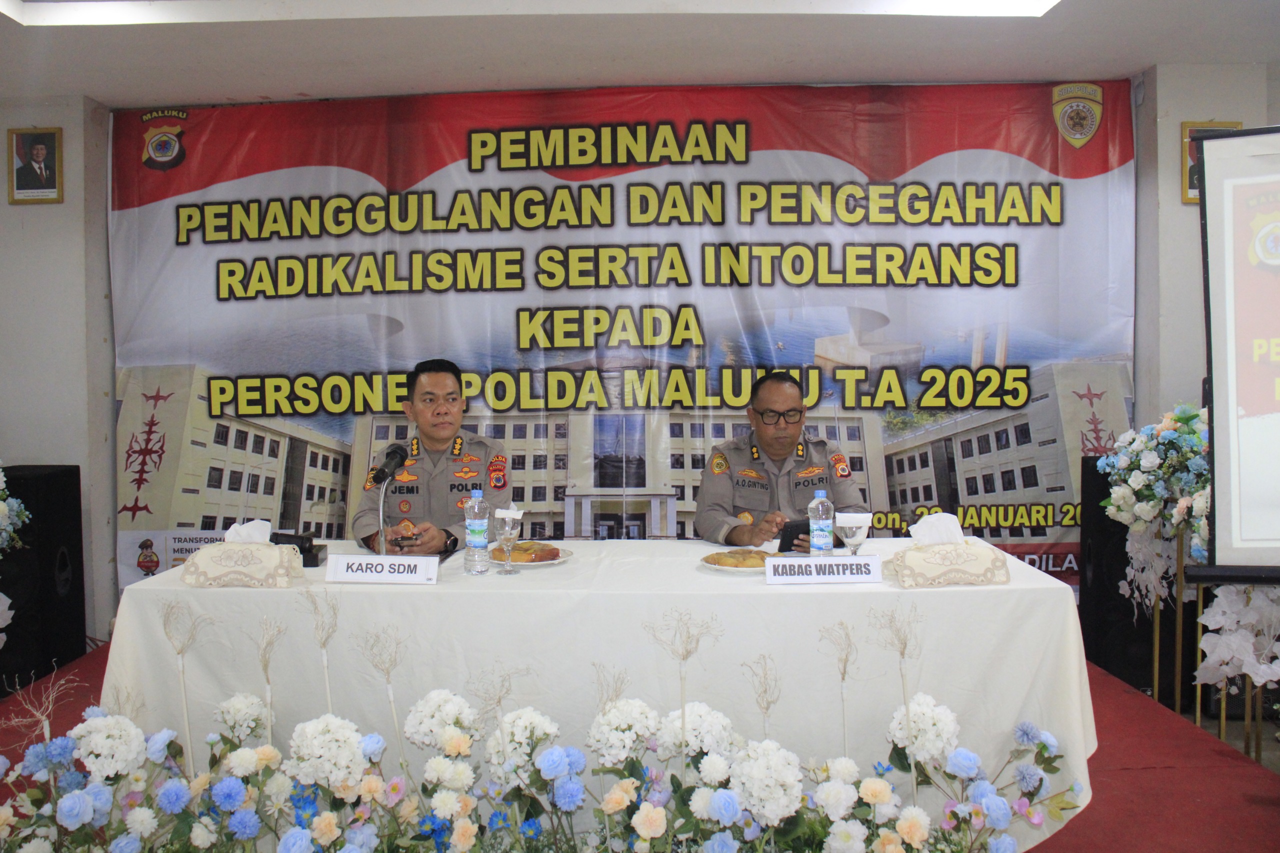 Ratusan Personel Polda Maluku Ikut Kegiatan Pembinaan Penanggulangan & Pencegahan Radikalisme