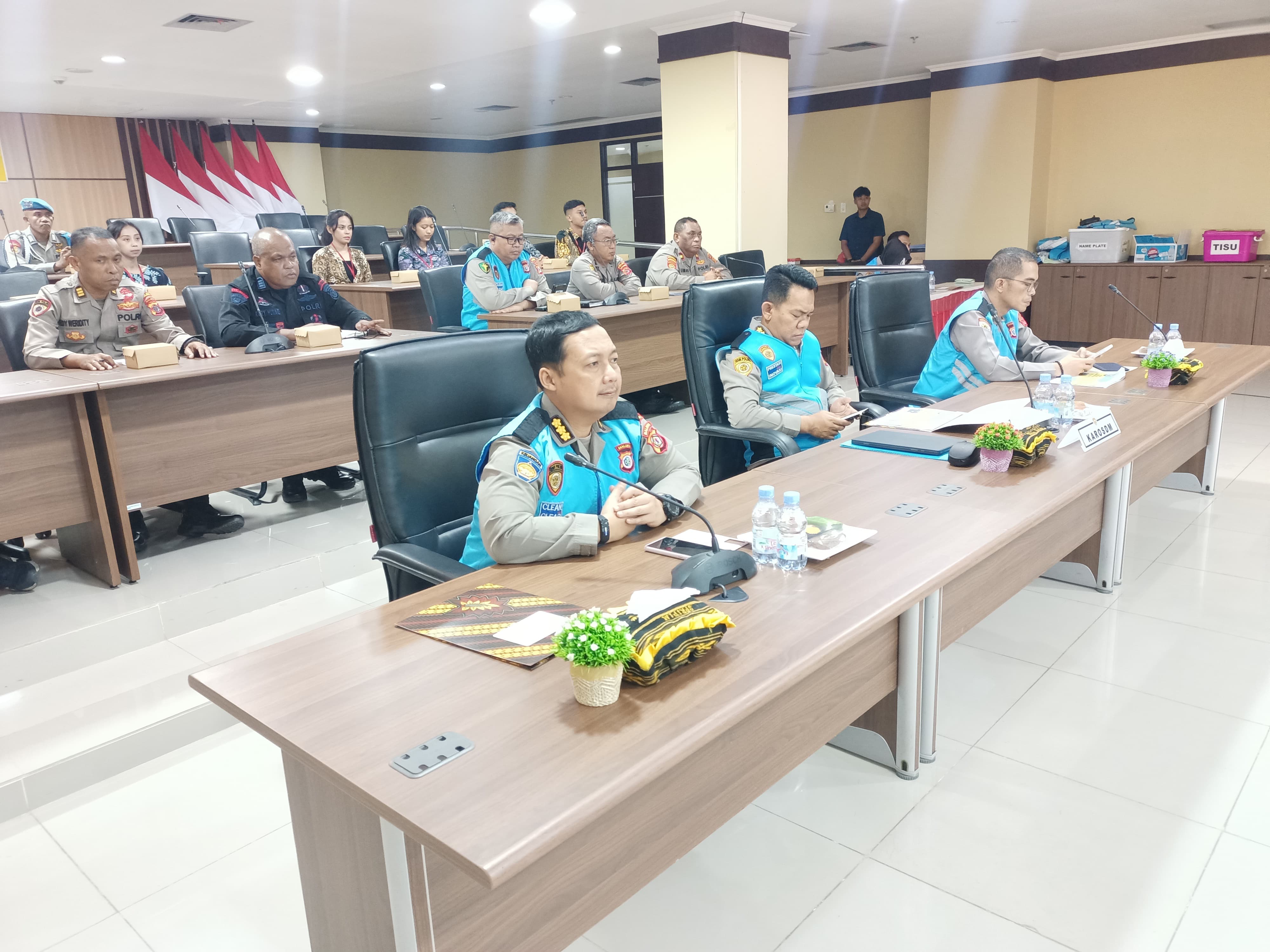 Jelang Rikes Tahap Dua Seleksi SIPSS Polda Maluku Rapat Bersama SSDM Polri