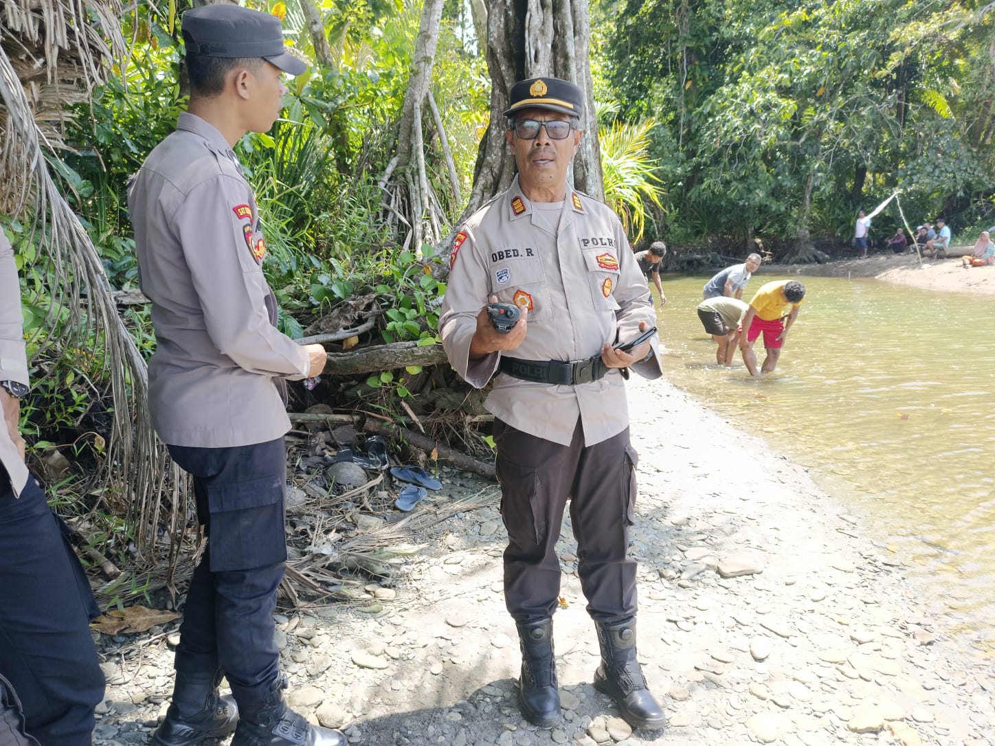 Polres Bursel Terus Lakukan Pencarian Anak Yang Diduga Diterkam Buaya
