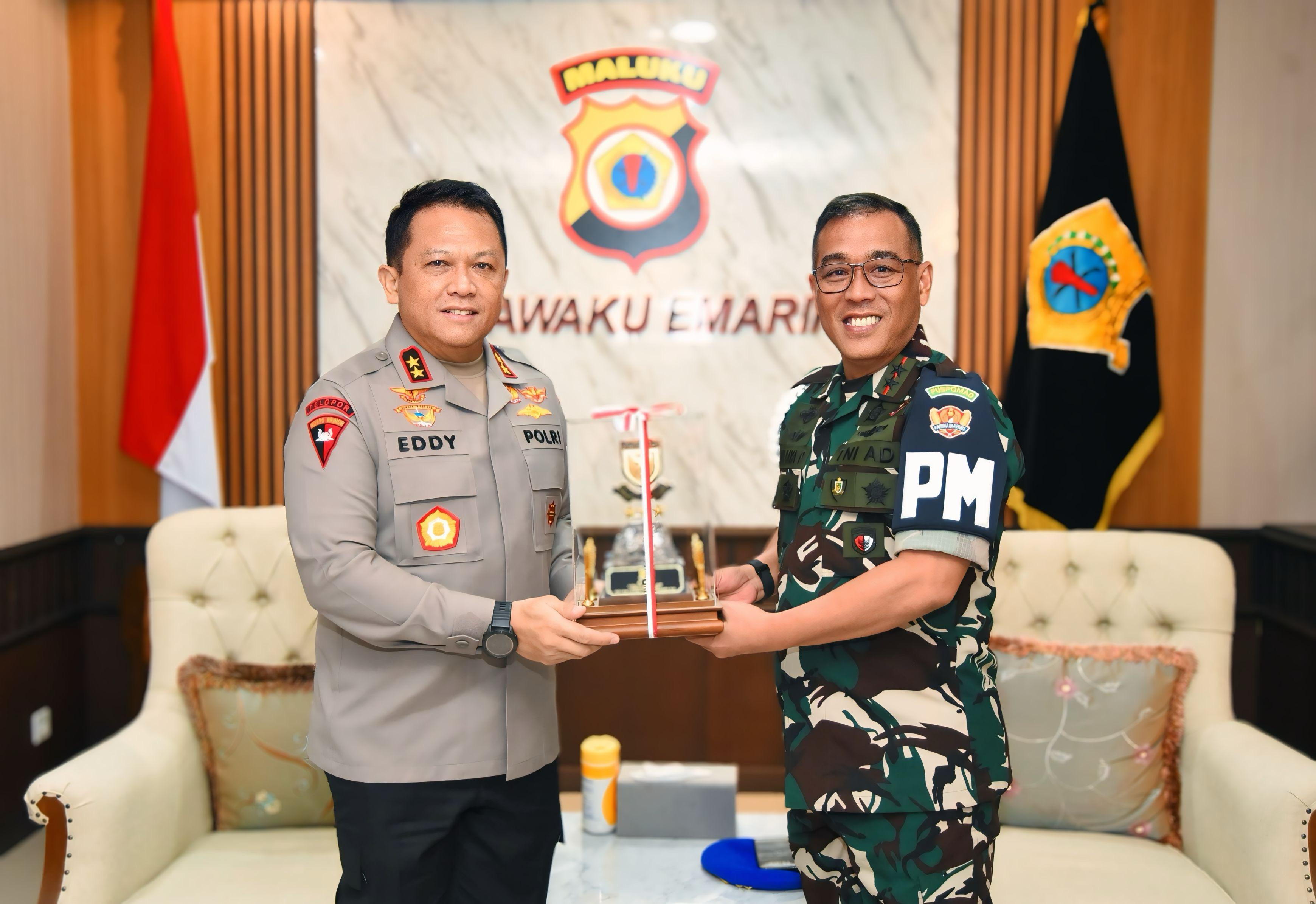 Kapolda Maluku Terima Audiensi Ws. Danpuspomad, Bahas Sinergitas dan Stabilitas Keamanan