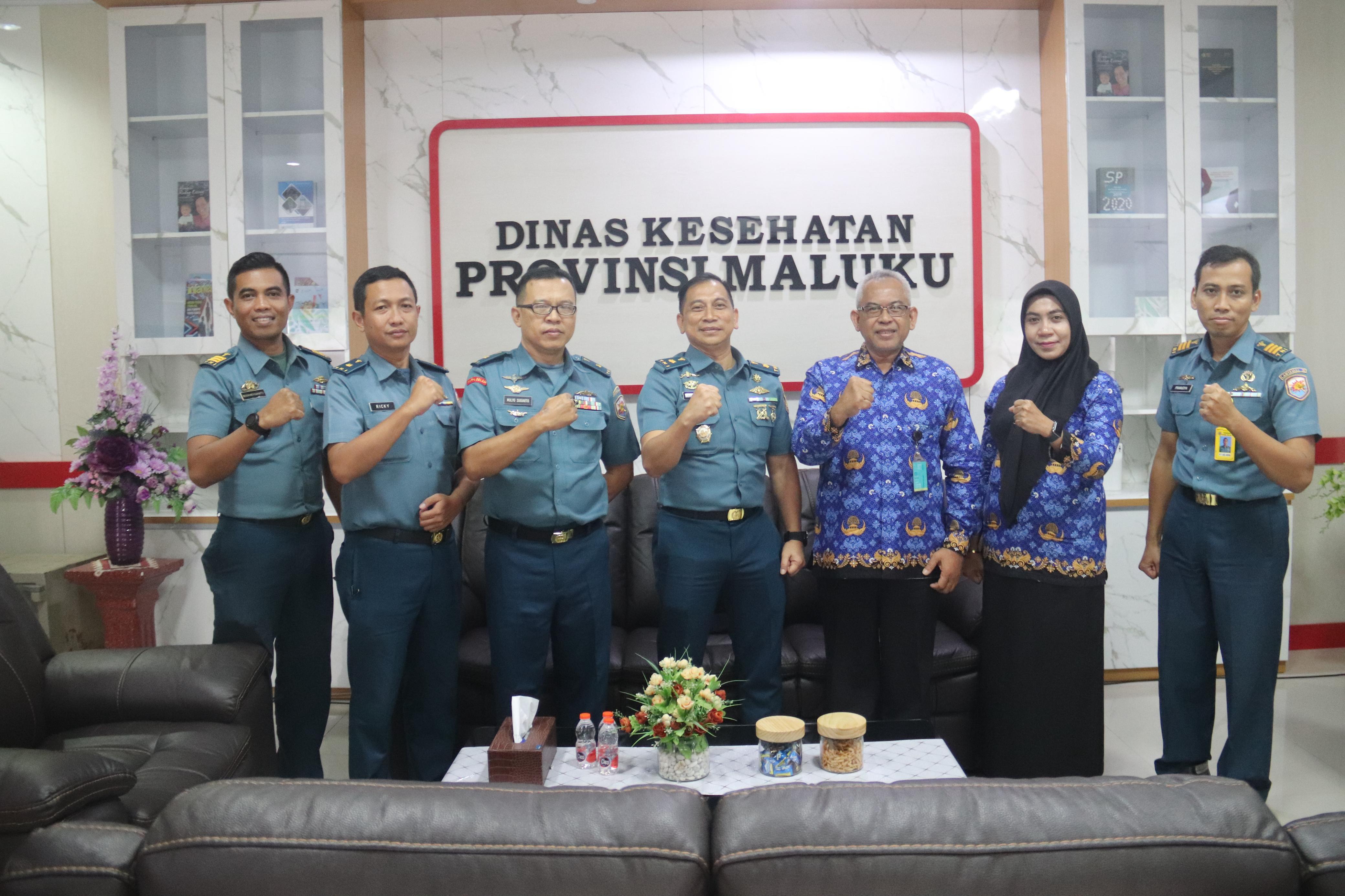 Kepala Dinas Kesehatan dan Karumkital dr. F.X.Suhardjo Lantamal IX Laksanakan Courtessy Call ke Instansi Kesehatan