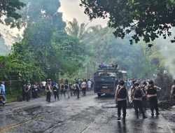 Aparat Gabungan Berhasil Meredam Situasi Bentrok di Desa Hunuth, dan Blokade Jalan Dibuka