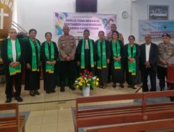 Kapolsek Nusaniwe Gelar Minggu Kasih ke-213 di Gereja Kalvary Kudamati