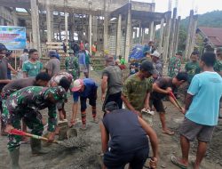 Sambut HUT TNI ke-80 kodam XV/PTM Gelar Karya Bakti & Bakti Sosial di Dusun Wayoho Desa Kawa