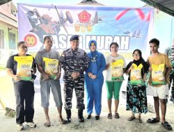TNI di Aru Gelar Pasar Murah dan Bakti Kesehatan Menyongsong HUT ke – 80 TNI