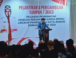 Pemkot Ambon Resmi Lantik 1.152 PPPK Tahap I Formasi 2024
