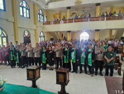 Kapolda Maluku Ajak Warga Jauhi Kekerasan dan Jaga Kedamaian Lewat Safari Kamtibmas di Gereja Eden