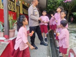Kapolsek Nusaniwe Ajak Siswa SD Teladan Jauhi Tawuran dan Stop Meriam Kaleng