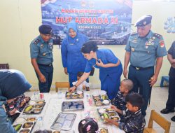 DANKODAERAL IX TINJAU MAKAN BERGIZI GRATIS SISWA/SISWI YAYASAN HANG TUAH CABANG AMBON DAN GELAR DOA BERSAMA, JELANG HARI ARMADA RI