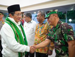 Asintel Dankodaeral IX Turut Menyambut Kunjungan Kerja Menteri Agama Rl di Wilayah Maluku
