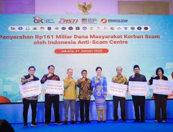 INDONESIA ANTI-SCAM CENTRE BERHASIL KEMBALIKAN RP161 MILIAR DANA MASYARAKAT KORBAN SCAM