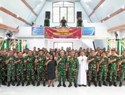 Komandan Kodaeral lX Hadiri Perayaan Natal 2025 Bersama Warga Kodaeral lX di Gereja Mahanaim