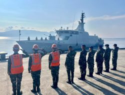 Bawa Misi Operasi Perisai Sura – 26, KRI Dorang – 874 Berangkat dari Dermaga Tawiri Kodaeral lX