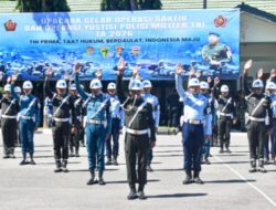 Danpomal dan Kadiskum Kodaeral IX Hadiri Upacara Gelar Operasi Gaktib dan Yustisi TNI TA.2026