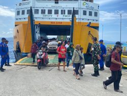 H-1 Lebaran, Pengamanan Pelabuhan Hunimua Diperketat, Arus Mudik Terpantau Landai