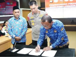PENANDATANGANAN PKS DALAM RANGKA PROGRAM PENGAWASAN SELEKSI PENERIMAAN TERPADU ANGGOTA POLRI T.A 2026 SAMPAI DENGAN T.A 2028 DI POLDA MALUKU