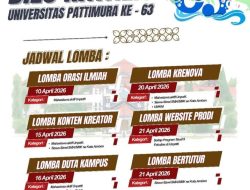 Semarak Dies Natalis ke-63, Universitas Pattimura Gelar Rangkaian Lomba Inklusif Libatkan Mahasiswa hingga UMKM