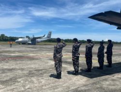 Perkuat Pengamanan Perairan Timur, Pesawat Patroli Maritim TNl AL P-8301 Tiba di Ambon