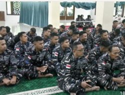 Bentuk Karakter Prajurit dan PNS TNl AL Memiliki Kepribadian Jiwa Berkurban, Personel Kodaeral IX Ikuti Kausri Agama